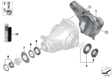 Сливная пробка дифференциала BMW с уплотнительным кольцом