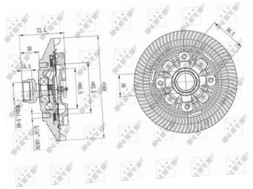 NRF 49577 SPOJKA VENTILÁTOR CHLAZENÍ