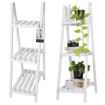 KWIETNIK DREWNIANY STOJAK DRABINKA REGAŁ OGRODOWY NA ROŚLINY BALKON TARAS