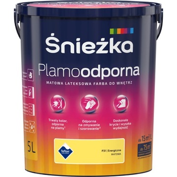 Farba lateksowa Plamoodporna 5L P31 Energiczna