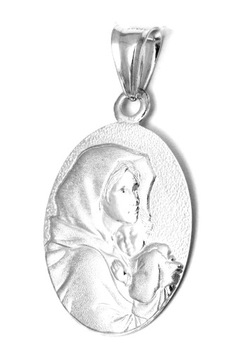SREBRNY MEDALIK MATKA BOSKA CYGAŃSKA 925 MARYJA