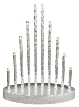 ŚWIECZNIK 10 LED NA BATERIE AA DEKORACYJNY świece LAMPKI ŚWIĄTECZNY 24 CM