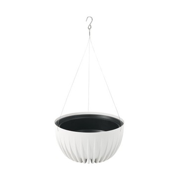 MISA WISZĄCA MIRA wys.15,6cm śr.30cm poj. 6,3L ECO RECYCLED BIAŁY