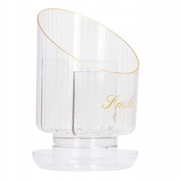 Przezroczysty uchwyt na pędzle do makijażu obrotowy wodoodporny pyłoszczeln