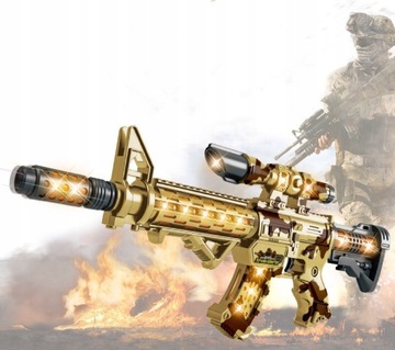 ПУЛЕМЕТ ИГРУШЕЧНОЕ ОРУЖИЕ ЗВУК СВЕТОДИОДНЫЕ ПОДСВЕТКИ