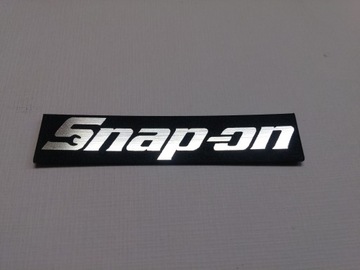 Snap-on naklejka emblemat 120 x 30 mm * SREBRNA