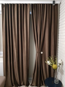 Zasłona gotowa Velvet 150x270 Czekoladowy Brąz