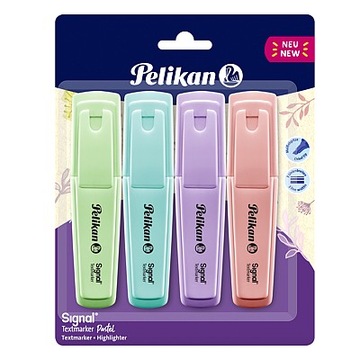 ZAKREŚLACZ SIGNAL PASTEL 4 KOLORY PELIKAN