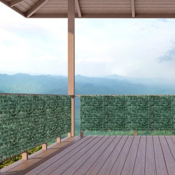 ИСКУССТВЕННАЯ ИЗГОРОДА из плюща для забора, балкона, стены, 5 м х 50 см, сетка