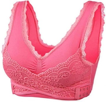 Спортивный бюстгальтер с перекрестной пряжкой и кружевом спереди Tlopa