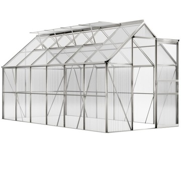 Садовая теплица из поликарбоната 380x190см Алюминий