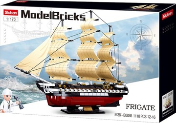 KLOCKI MODEL BRICKS FREGATA STATEK 1118 EL. LEG.