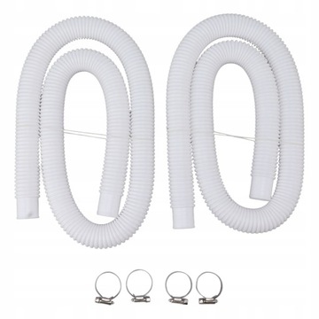 2x ШЛАНГ ДЛЯ ПЫЛЕСОСА ДЛЯ БАССЕЙНА INTEX 4 ЗАЖИМА