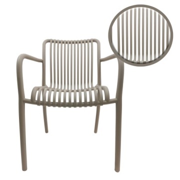 СОВРЕМЕННЫЙ ПРОЧНЫЙ УДОБНЫЙ САДОВЫЙ СТУЛ ТЕРРАСА БАЛКОН KP104 2X БЕЖЕВЫЙ, 2 ШТ.