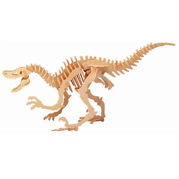 PUZZLE DREWNIANE 3D DINOZAUR Duży Velociraptor MAX