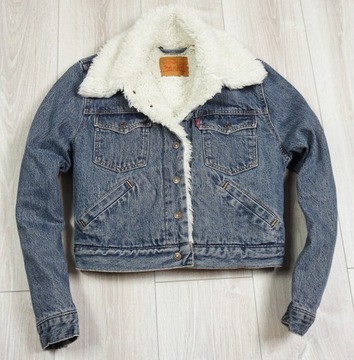 LEVI STRAUSS LEVI'S SHERPA KURTKA JEANSOWA OCIEPLANA r. L