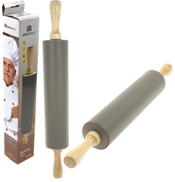 СИЛИКОНОВЫЙ КУХОННЫЙ ВАЛИК дерево СЕРЫЙ KINGHOFF