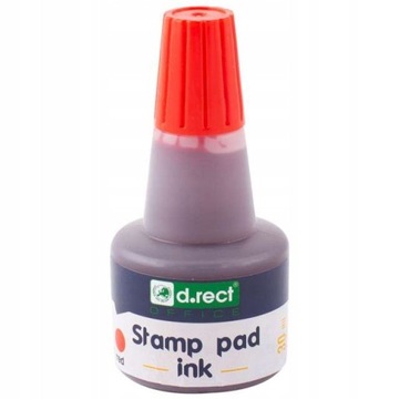 Tusz do pieczątek czerwony 30 ml D.rect