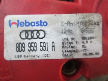 MOTOREK STŘEŠNÍHO OKNA AUDI A3 8L 8D9959591A