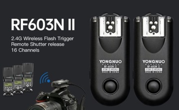 2x передатчик-приемник Yongnuo RF-603N1 II для Nikon