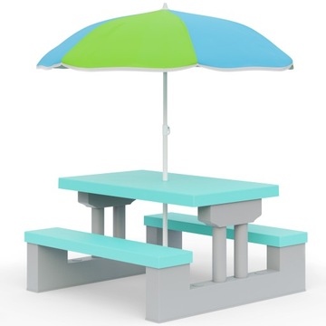 Meble ogrodowe dla dzieci stolik piknikowy parasol