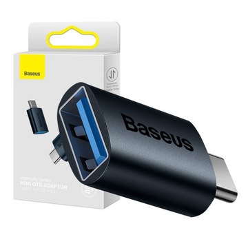 Adapter HUB Przejściówka USB-C do USB-A Baseus Ingenuity, OTG (niebieski)