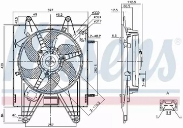 NISSENS 85166 VENTILÁTOR CHLAZENÍ MOTORU