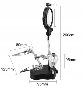 Комплект светодиодной лупы для пайки, держатель для третьей руки