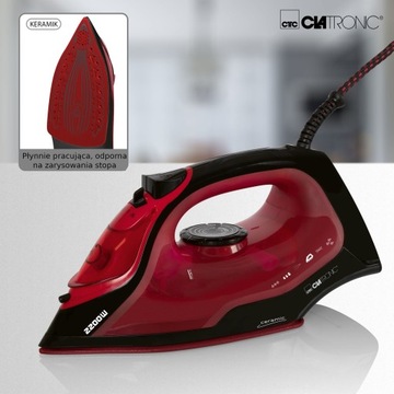 КЕРАМИЧЕСКИЙ ПАРОВОЙ УТЮГ, САМООЧИЩАЮЩИЙСЯ, ПРОЧНЫЙ Cla