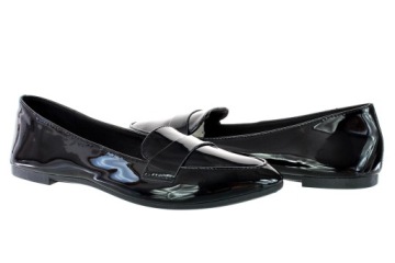 ЧЕРНЫЕ ЭЛЕГАНТНЫЕ ЖЕНСКИЕ ТУФЛИ Лакированные балетки размера 6356. 36