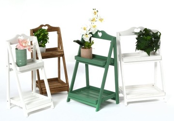 Подставка для цветов, складная полка, зеленая лестница 2