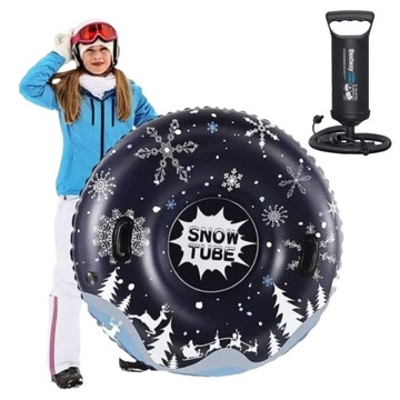 ŚLIZGACZ SANKI DMUCHANE NA ŚNIEG KOŁO OPONA 110CM X 26CM + POPMKA RĘCZNA