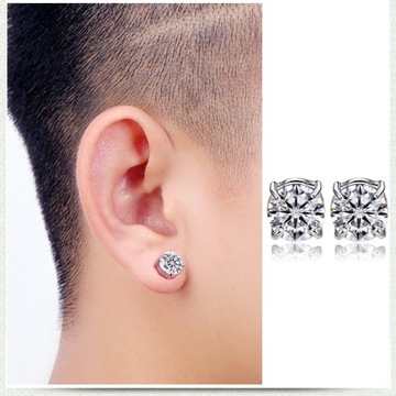 Синие магнитные серьги 6 мм, новинка 2019, прямая волна