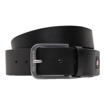 TOMMY HILFIGER MĘSKI PASEK DO SPODNI TJM ADJ. LEATHER 4.0 CZARNY r.100