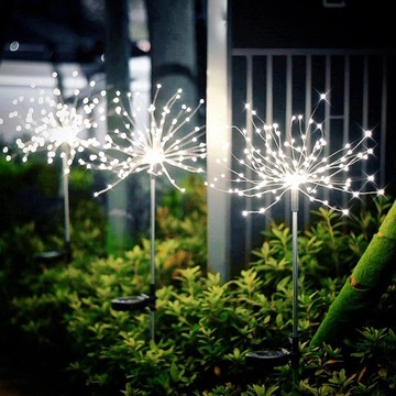 2X СОЛНЕЧНАЯ ЛАМПА ФЕЙЕРВЕРК Одуванчики УКРАШЕНИЕ 150LED