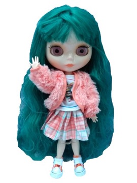 KOLEKCJONERSKA LALKA BJD BLYTHE SELEDYNOWE WŁOSY RUCHOME OCZY PL