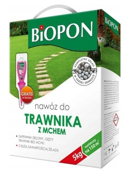 BIOPON Nawóz do trawnika z mchem granulat 5kg