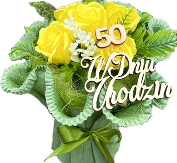 Pachnący Bukiet Mydlany z RĘCZNIKÓW Kwiaty Róże Mydlane Prezent na Urodziny