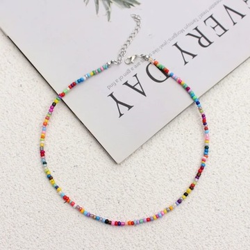 Simple Seed Beads Strand Choker Fashion Korean Collar Charm Colorful