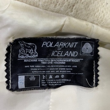 POLARKNIT OF ICELAND Sweter Kurtka Wełna S