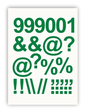 Зеленый алфавит, цифры, самоклеящиеся буквы 100 мм.