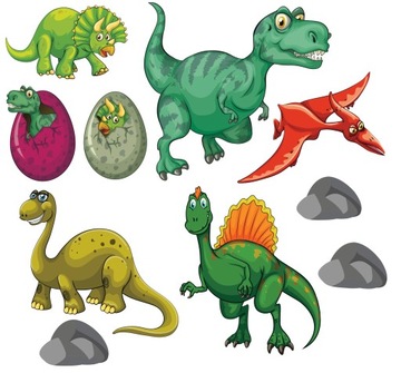 Magnesy na lodówkę ZESTAW DINOZAURY rex
