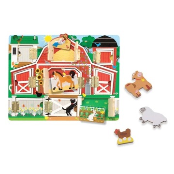 Melissa and Doug Tablica drewniana Puzzle Otwórz i Zamknij