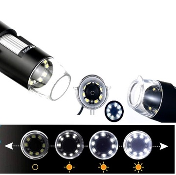 USB-ЦИФРОВОЙ МИКРОСКОП ЗУМ 1600x 2 МП ПРИЛОЖЕНИЕ
