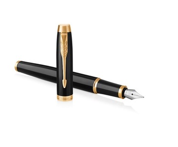 PARKER IM Black Lacquer GT Pióro wieczne niebieskie