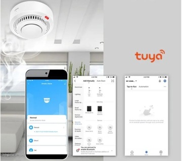 ПОЖАРНЫЙ ДАТЧИК ДЫМА WIFI ДЕТЕКТОР СИГНАЛИЗАЦИИ TUYA SMART LIFE ALEXA GOOGLE HOME