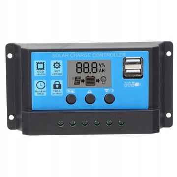 REGULATOR ŁADOWANIA SOLARNY 12V 24V PANEL LCD 60A