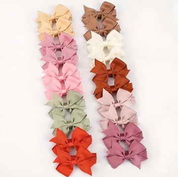 SPINKI 20 SZT. KOKARDA, SPINKA KOKARDKA DO WŁOSÓW DLA DZIEWCZYNKI BEŻ BRĄZ