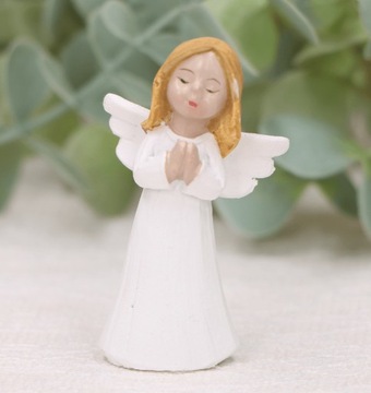 Aniołek figurka biały chrzest komunia mix 6cm 1szt