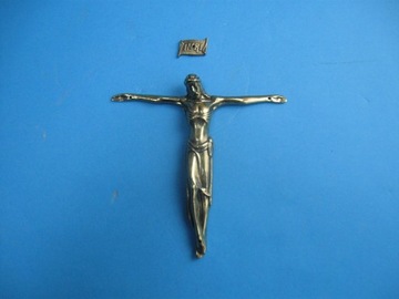 Korpus Pana Jezusa na krzyż metalowy + napis Inri 10,5 cm